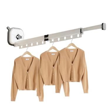 Imagem de Varal de Parede, Gancho de Retrátil e Dobrável, Secador de Roupa, Para Varanda Hotel Dormitório Apartamento e Interior