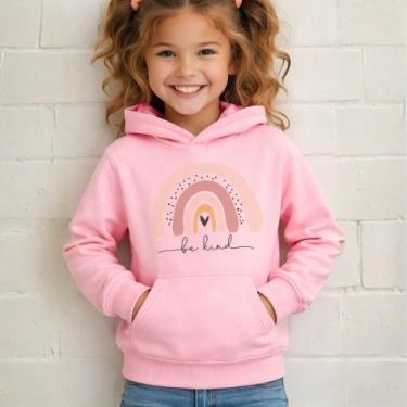 Imagem de Moletom Canguru Infantil Estampa Arco Iris Be Hind 1035 Para Escola Bá