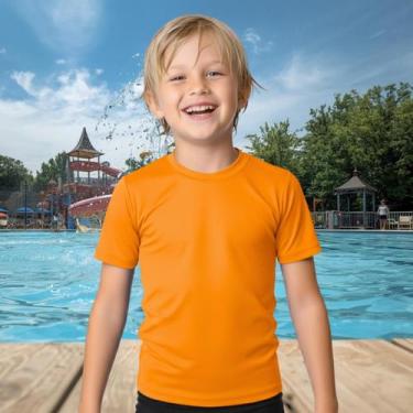 Imagem de Camisa Térmica Infantil Menino Manga Curta Proteção Solar Segunda Pele