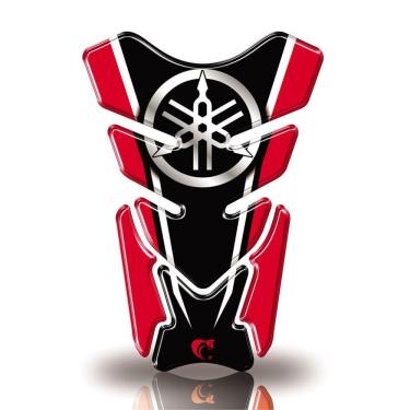 Imagem de Protetor De Tanque Adesivo Moto Factor Fazer Yamaha Diapazão Vermelho Vermelho