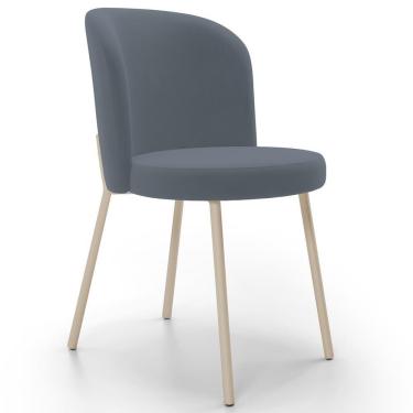 Imagem de Cadeira Para Sala De Jantar Cozinha Estofada Gavi Arena L02 Suede Cinza - Lyam Decor