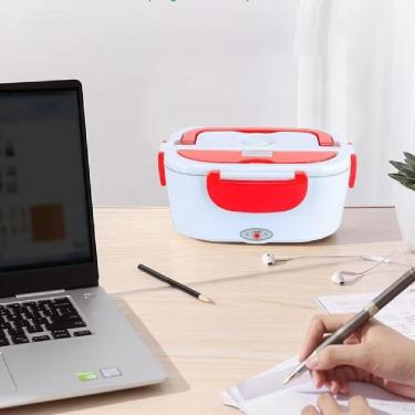 Imagem de Marmita Eletrica Automatica 12v Para Carro Taxi Uber Lancheira Termica Com Divisorias Lunch Box