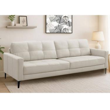 Imagem de Sofa 3 Lugares 210cm Couro Sintetico Corbelli Ferguile