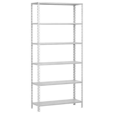 Imagem de Estante Aço 6 Prateleiras 200X92x30 Cinza Amapa