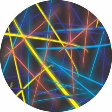 Imagem de Painel de Lona Redondo Rasbicado Neon Fluorescente - Fabrika De Festa,