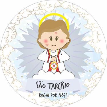 Imagem de Painel de Tecido Sublimado Redondo Santinhos Católicos São Tarcísio c/