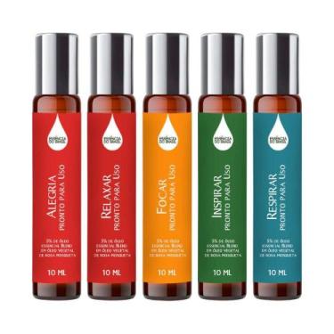 Imagem de Kit 5 Óleos Essenciais Prontos Para Pele Roll On 10Ml - Dia - Essência