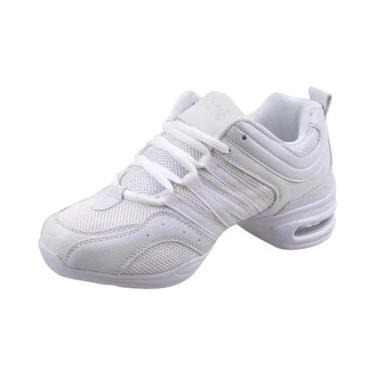 Imagem de Sapatos De Dança Femininos Pretos Em Malha Respirável Com Solado Macio