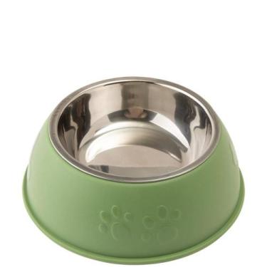 Imagem de Comedouro Bebedouro Inox/Plástico 600Ml 6,5X22,5Cm - Fluffie