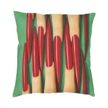 Imagem de Capa De Almofada Quadrada Com Estampa 3D De Natal, Dupla Face, Para De