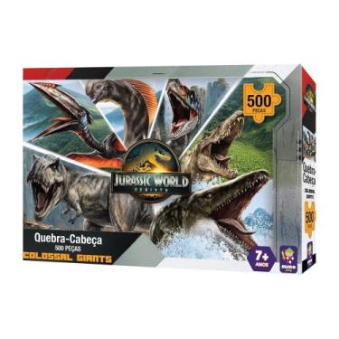 Imagem de Quebra-cabeça 500 peças Colossal Giant Jurassic World Rebirth Mimo Toy