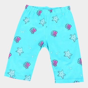 Imagem de Short Infantil Disney Pequena Sereia Feminino, Azul, 1A
