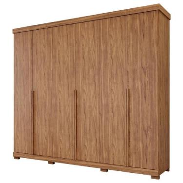 Imagem de Guarda Roupa Copacabana 6 Portas 6 Gavetas e Pés MDF - Panan, Cinamomo
