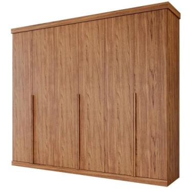 Imagem de Guarda Roupa Copacabana 6 Portas 6 Gavetas MDF - Panan, Cinamomo