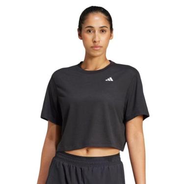 Imagem de Camiseta Adidas Cropped Boxy Essentials Feminina - Preto PP-Feminino