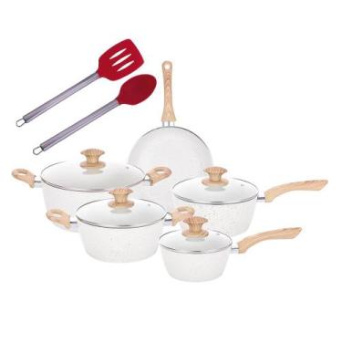Imagem de Jogo Panelas Indução 3.7Mm Antiaderente Utensílios 7pçs - CLASS HOME