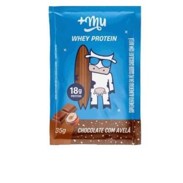 Imagem de Whey Protein +Mu Sachê (39g) - Sabor: Chocolate c/ Avelã - Mais Mu