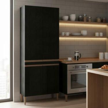 Imagem de Paneleiro Duplo de Cozinha Essenza 80cm 4 Portas Móvel na Caixa - Mvel