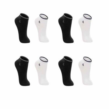 Imagem de Kit 8 Meias Lupo Infantil Cano Curto Algodão Macio Respirável Uso Diár