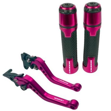 Imagem de Kit Manete Manopla Esportivo Cb300r Gravado A Laser - Special Levers, 