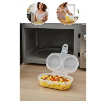 Imagem de 2x Omeleteira Micro-ondas Rápida e Saudável  BPA Free - Congratulation
