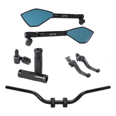 Imagem de Manete Manopla Retrovisor Peso Guidão CG titan fan start cargo freio a