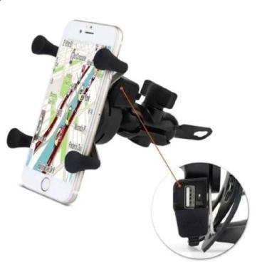 Imagem de Suporte Celular Carregador Fixação por Garra e Porta USB - Xls