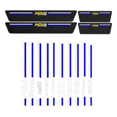 Imagem de Kit 8 Soleira Protetora Premium PVC White-Blue Todas Marcas - Jhow Ade