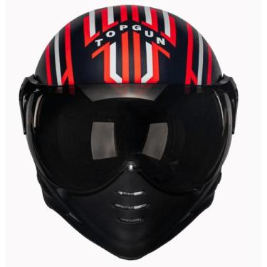 Imagem de Capacete Peels F21 Top Gun Azul Vermelho Fosco, 58
