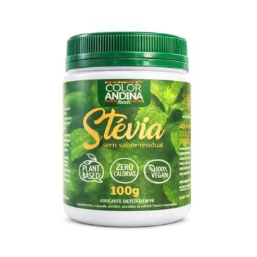 Imagem de Adoçante Stévia Cristal Natural Color Andina Foods 100g