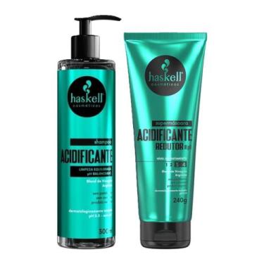 Imagem de Kit Shampoo SuperMáscara Acidificante Redutor de PH Haskell - Haskell 