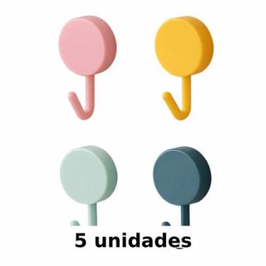 Imagem de Kit Mini Gancho Adesivo De Parede Dupla Face Suporte Chaves Cabideiro 