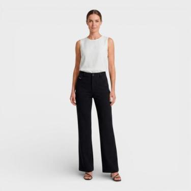 Imagem de Calça Feminina Social Reta K2B Aizara, Preto, GG