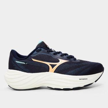 Imagem de Tênis Mizuno Goya 3 Feminino, Marinho, Coral, 35