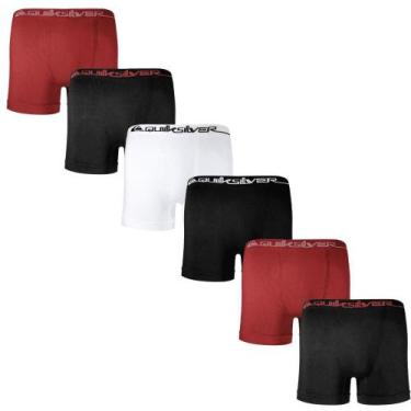 Imagem de Kit Com 6 Cuecas Quiksilver Boxer Sem Costura Microfibra, Cores sortid