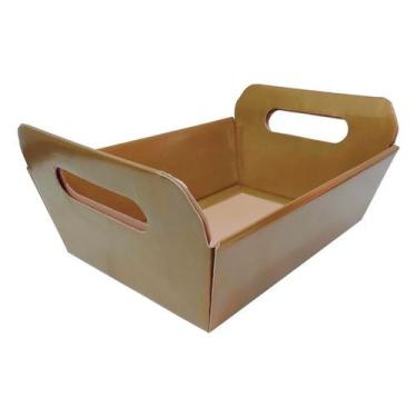Imagem de Cesta Decorativa de Papel Cartão Dourado - Packpel, M
