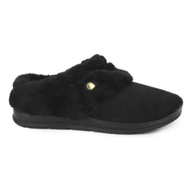 Imagem de Pantufa Pegada Feminina Fechada Forrada Preto 266016.03, 36