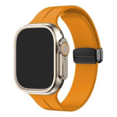 Imagem de Pulseira Magnética de Silicone 44/45/46/49mm Compatível com Smartwatch