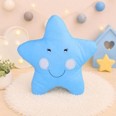 Imagem de Almofada Estrela Para Quarto do Bebê Enfeite Menina Menino Infantil - 
