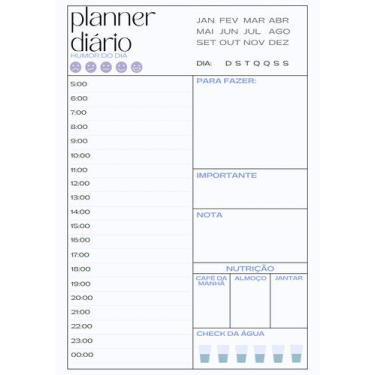Imagem de Bloco Organização Planner Planejador Diário A5 Permanente - 4811.papel