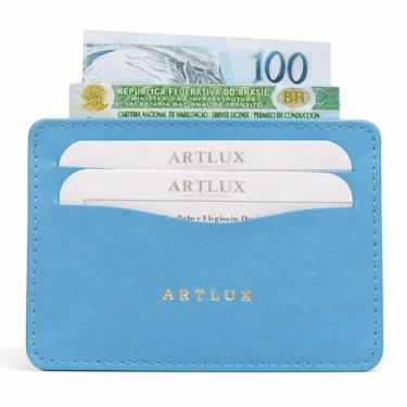 Imagem de Porta Cartão e CNH em Couro Artlux 3062 -, Azul Céu