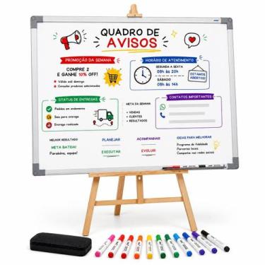 Imagem de Lousa Quadro Branco UV Multiuso Para Planos Projetos Home Office Anota