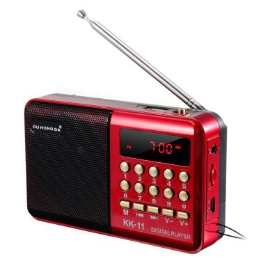 Imagem de Portátil Mini Digital fm am Rádio Speaker Estéreo Recarregável MP3 Player USB