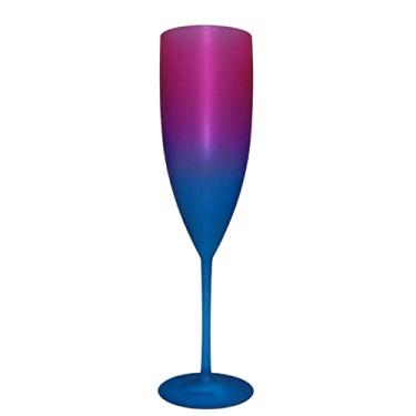 Imagem de Taça de Champagne Degradê Azul/Pink Neon