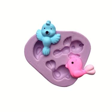 Imagem de Confeitaria dos moldes, F689 MOLDE DE SILICONE PASSARINHOS CONFEITARIA ARTESANATO