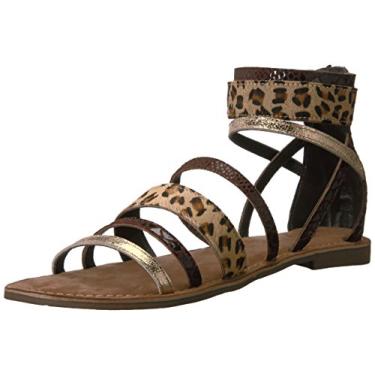 Imagem de Spring Step Sandália feminina Tunísia Gladiator, Marrom, 5.5-6