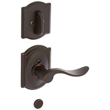 Imagem de Schlage Lock Company F94ACC716CAMRH Maçaneta de realce para destros com fechadura de fecho, bronze envelhecido