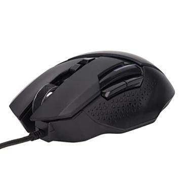 Imagem de Mouse com fio de luz de respiração RGB, modo de iluminação RGB 7200DPI Chip de jogo profissional com ajuste de 6 DPI Mouse com fio para desktop para notebooks