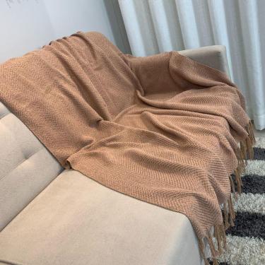 Imagem de Manta De Sofá Astral Algodão Rosa Seco