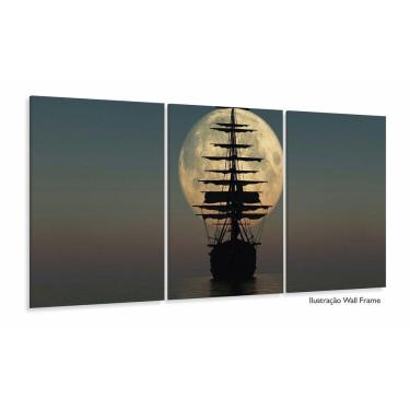 Imagem de Quadro Decorativo Paisagens Flores Árvores 3 Peças 120x60 em